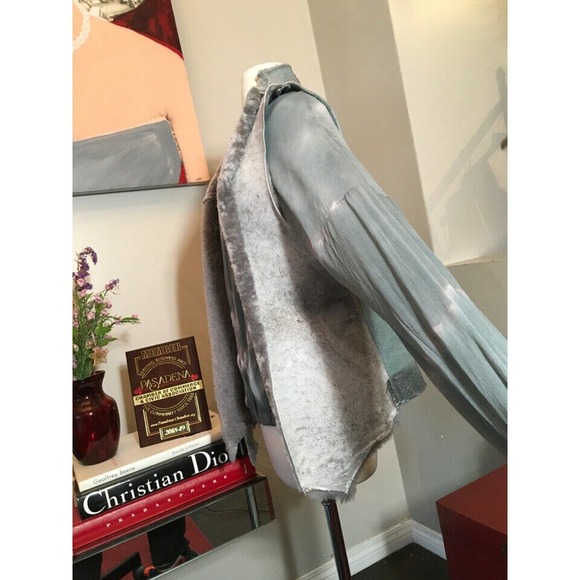 The People of the Labyrinths shearling and Silk Eagle Jacket - Picture 5 of 13